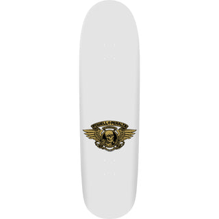 Powell Peralta Skateboard Deck Hot Rod Flames White/Gold Old School Reissue