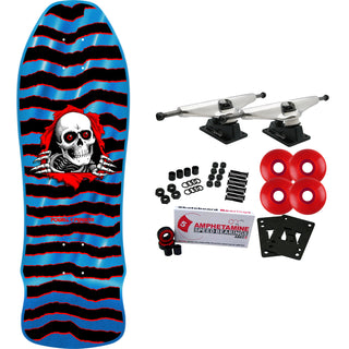 Powell Peralta Skateboard Complete Geegah Ripper Blue Foil Old School Reissue