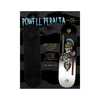 Powell Peralta Skateboard Deck Flight Dan Corrigan Chess Skulls 8.42" x 31.88"