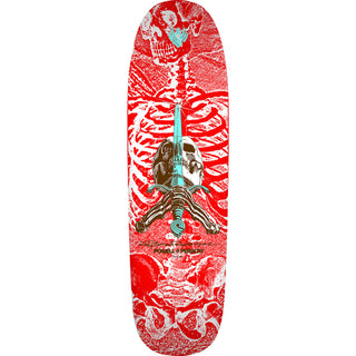 Powell Peralta Skateboard Deck Flight Rodriguez Skull and Sword Red/White 9.29" x 31.95"