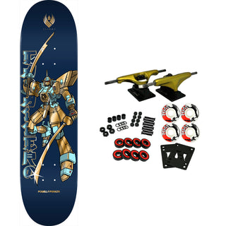 Powell Peralta Skateboard Complete Flight Caballero Gundam Blue/Gold Foil 8.5" x 32.08"