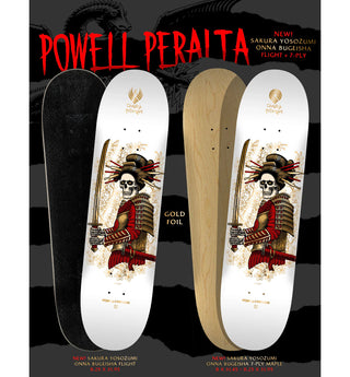 Powell Peralta Premium Flight Skateboard Yosozumi Onna-Bugeisha K26 8.25" Krux Trucks, Dragon Formula Wheels, Independent Bearings