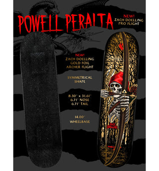 Powell Peralta Premium Flight Skateboard Doelling Twin 8.3" Krux Trucks, Dragon Formula Wheels, Independent Bearings