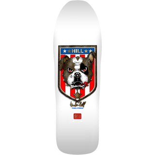 Powell Peralta Skateboard Deck Hill Bulldog White/Gold Foil Old School Reissue