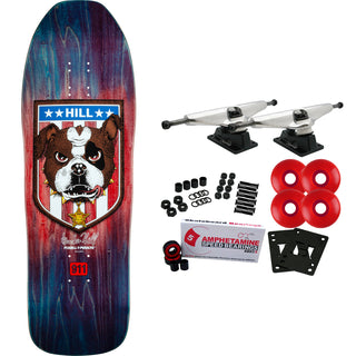 Powell Peralta Skateboard Complete Hill Bulldog Blue/Red Fade Old School Reissue