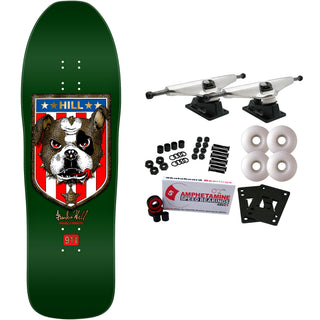 Powell Peralta Skateboard Complete Frankie Hill Bull Dog Green/Gold Foil Old School Reissue