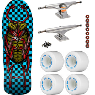 Powell Peralta Skateboard Mike Vallely Bug Blue/Red Foil / Independent/ Rat Bones White