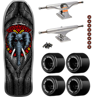 Powell Peralta Skateboard Mike V Elephant Silver Foil / Independent/ Rat Bones Black