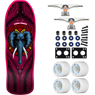 Powell Peralta Skateboard Mike Vallely Elephant Pink / Independent/ Rat Bones White