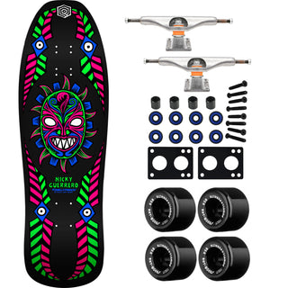 Powell Peralta Skateboard Ray Nicky Guerrero Mask Blacklight / Independent / Rat Bones Green
