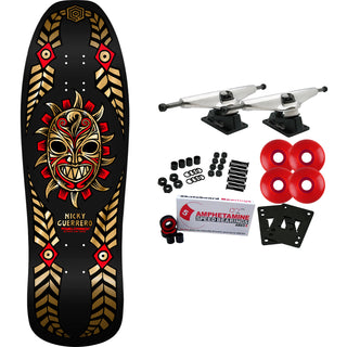 Powell Peralta Skateboard Complete Nicky Guerrero Mask Black/Gold Foil Old School Reissue