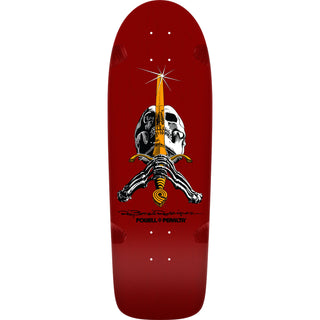 Powell Peralta Skateboard Deck Rodriguez Skull and Sword Burgundy Old School Reissue