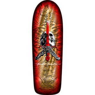 Powell Peralta Skateboard Rodriguez Skull and Sword Gold Foil / Independent / Rat Bones White