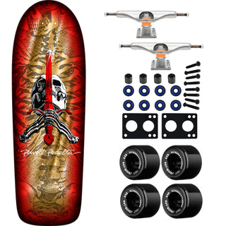 Powell Peralta Skateboard Rodriguez Skull and Sword Gold Foil / Independent / Rat Bones Black