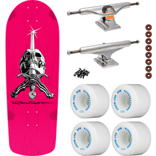 Powell Peralta Skateboard Skull and Sword Pink Independent/ Rat Bones White