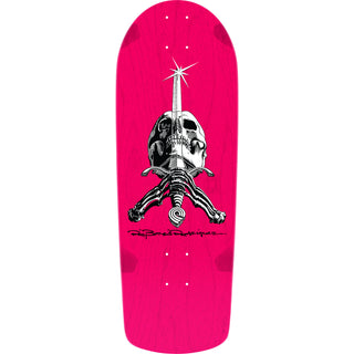 Powell Peralta Skateboard Deck Skull and Sword Pink Old School Reissue