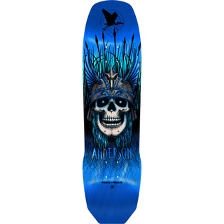 Powell Peralta Skateboard Deck Andy Anderson Heron Skull Blue Foil 8.45" x 31.8"