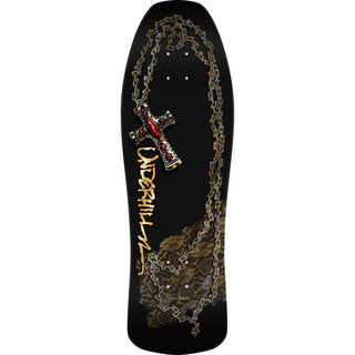 Powell Peralta Skateboard Deck Ray Underhill Cross Black/Gold Foil Old School Reissue
