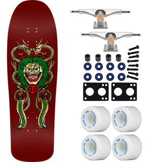 Powell Peralta Skateboard Caballero Mask Burgundy/Gold Foil / Independent / Rat Bones White