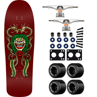 Powell Peralta Skateboard Caballero Mask Burgundy/Gold Foil / Independent / Rat Bones Black