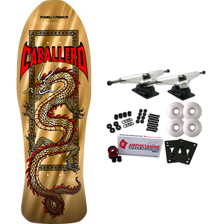 Powell Peralta Skateboard Complete Cab Chinese Dragon Gold Foil Old School Reissue