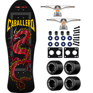 Powell Peralta Skateboard Steve Caballero Chinese Dragon Red Foil / Independent / Rat Bones Black