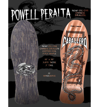 Powell Peralta Skateboard Cab Chinese Dragon Copper Foil / Independent/ Rat Bones Black