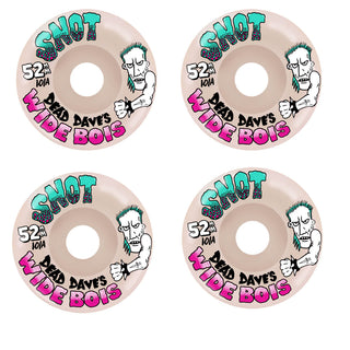 Snot Wheel Co. Skateboard Wheels 52mm Dead Dave Wide Bois 101A Natural