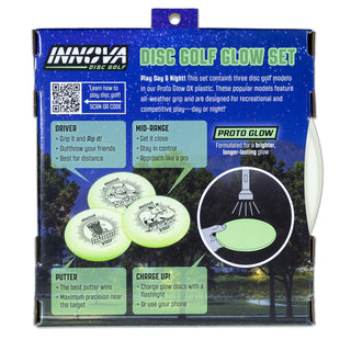 Innova Disc Golf Glow in the Dark Set - Proto Glow DX Aviar, Fox, Lynx - 3 Pack Set