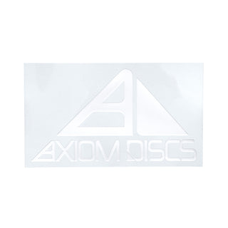 Axiom Disc Golf Viny Decal 6.5" x 3" White
