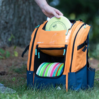 Axiom Discs Disc Golf Backpack Bag - Voyager Lite Backpack - Blue/Grey