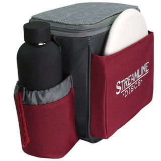 Streamline Discs Disc Golf Shoulder Bag - Cell Burgundy/Black - Holds 12 Discs