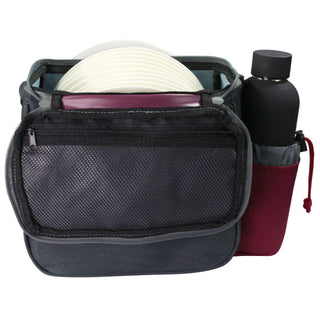 Streamline Discs Disc Golf Shoulder Bag - Cell Burgundy/Black - Holds 12 Discs