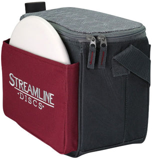 Streamline Discs Disc Golf Shoulder Bag - Cell Burgundy/Black - Holds 12 Discs