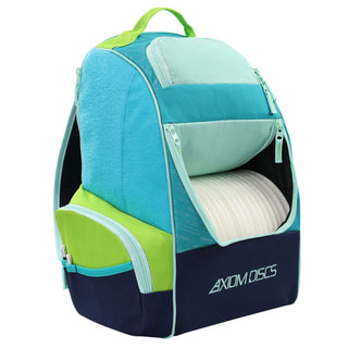 Axiom Discs Disc Golf Backpack Bag - Shuttle Backpack Velcro Edition - Mint/Dark Aqua