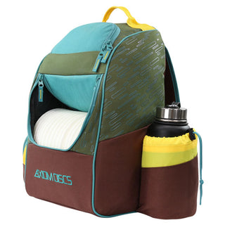Axiom Discs Disc Golf Backpack Bag - Shuttle Backpack Velcro Edition - Olive/Tropic/Gold