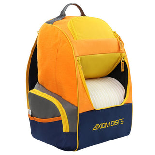 Axiom Discs Disc Golf Backpack Bag - Shuttle Backpack Velcro Edition - Yellow/Orange