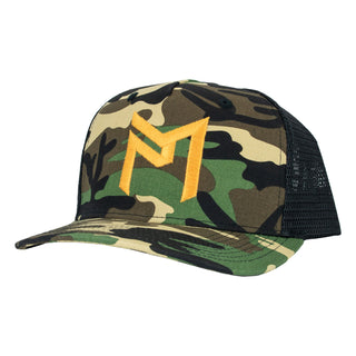Discraft Disc Golf Paul McBeth Trucker Snapback hat Camo/Neon Orange
