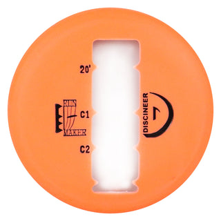 Discineer Run Maker Disc Golf Distance Estimating Mini Marker for Circle 1 & 2 - Orange/Black