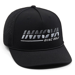 Innova Disc Golf Big Burst Tech Rope Hat Black