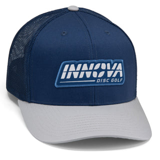 Innova Disc Golf Burst Woven Patch Trucker Hat Deep Royal Blue/Light Gray