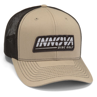 Innova Disc Golf Burst Woven Patch Trucker Hat Khaki/Coffee