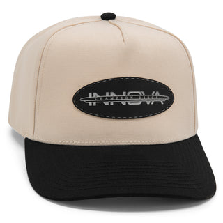 Innova Disc Golf Bar Stamp Patch Hi-Pro Hat Cream/Black