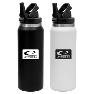 Latitude 64 32oz Stainless Steel Water Bottle w/ Straw - Choose Color