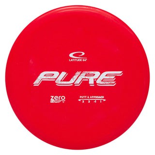Latitude 64 Disc Golf Zero Soft Pure Putter 3/3/-1/1 Red/Silver 174 grams