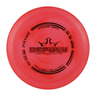 Dynamic Disc Golf Prime Deputy Putter 3/4/-1.5/0 Red/Red 173 grams