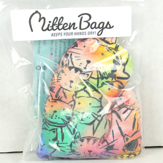 Mitten Bags Disc Golf Clay Grip Sack - Moisture Absorbing Bag - Tie Dye Cats