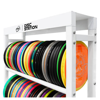 MVP Disc Sports - Disc Golf Storage Rack System - Disc Station VI White - 6 Racks