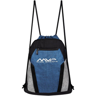 MVP Disc Golf Drawstring Backpack Bag Blue/Gray