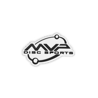 MVP Disc Sports Disc Golf PVC Patches - MVP Orbit Logo White/Black 2.5"
